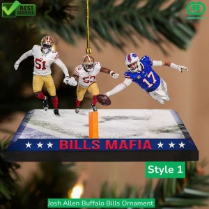 Josh Allen Christmas Ornament 1