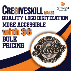 Cre8iveSkill Quality Logo Digitization Services