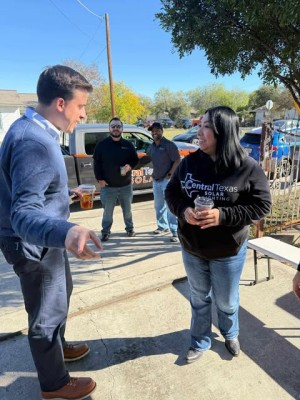 Mayoral Candidate Beto Altamirano at the Solis family residence.