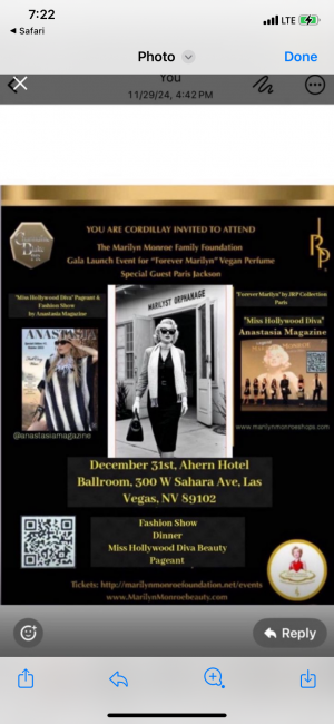 Foundation gala new year eve Marilyn Monroe