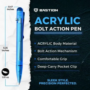 everydaycarry acrylic bolt action pen by bastion 274015