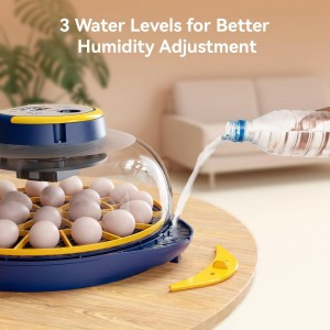 egg incubator with humidity adjustment