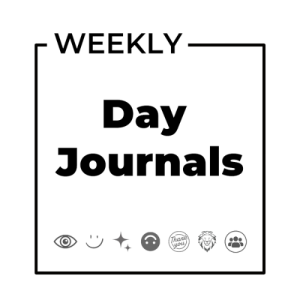 Teen writing in a Weekly Day Journal
