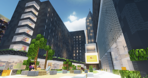SCAD Atlanta courtyard recreated on the SCADMC server
