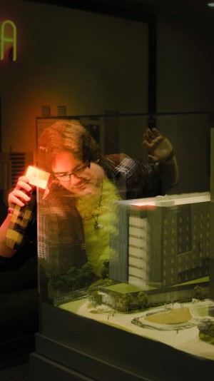 SCADMC President overlooking model of Atlanta campus