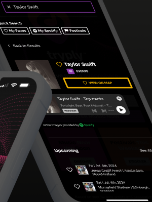 Explore The Artist Detail Page - view events on a map, listen to top tracks, explore similar artists