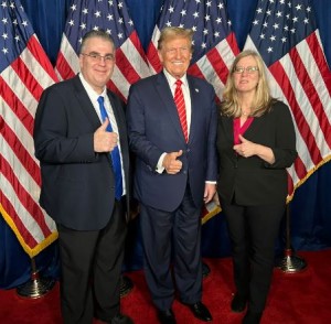 Donna and Stan Fitzgerald with President Trump 2024