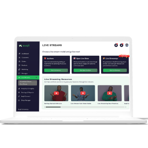 Auqli seller center features amazing tools for sellers to engage and start live selling