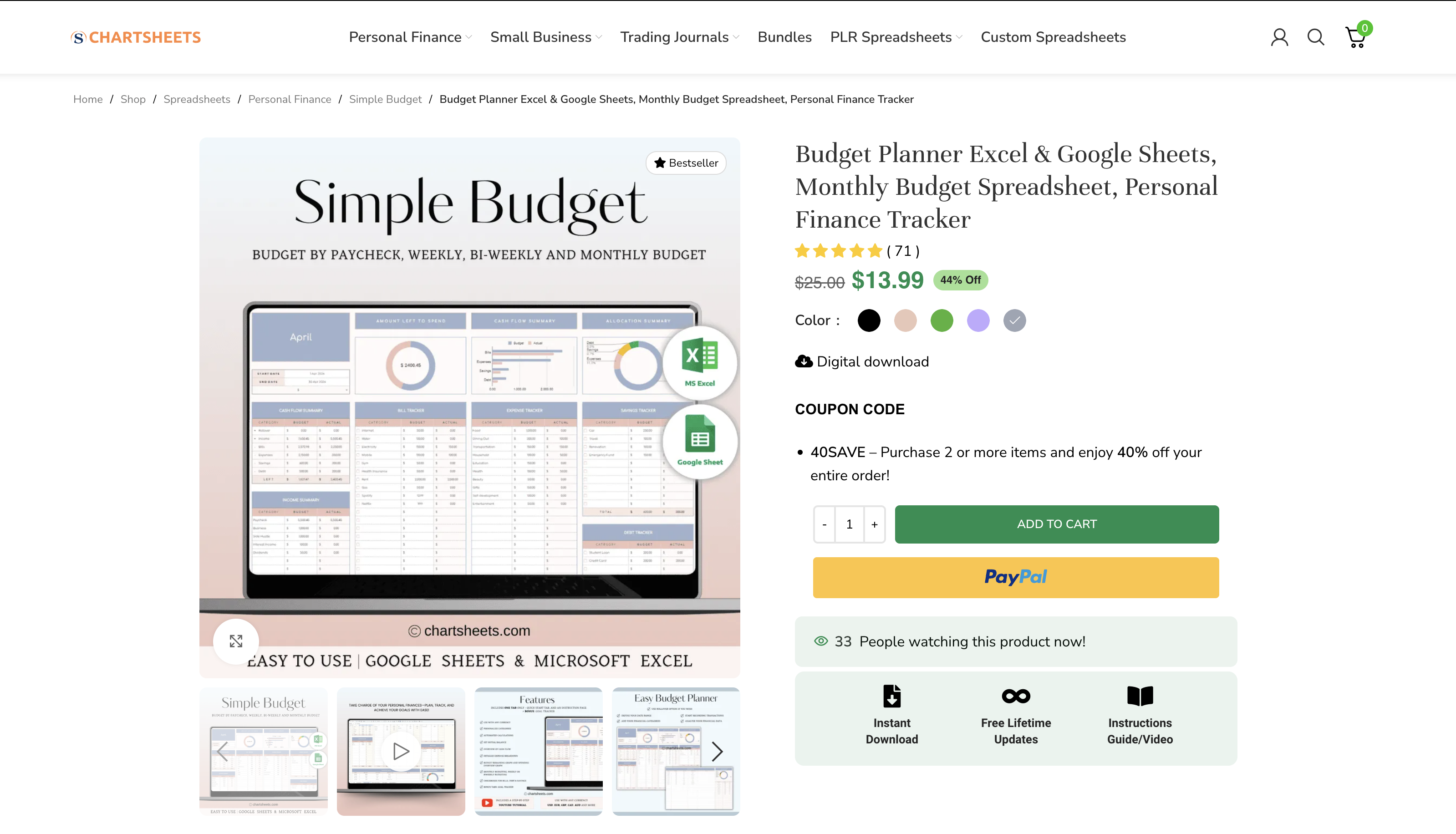 Budget Planner Excel Google Sheets Monthly Budget Spreadsheet Personal Finance Tracker