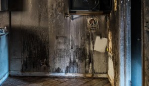smoke soot on wall