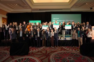 Startups and judges who participated in Seoul Innovation Forum took a group photo