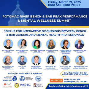 2025 Potomac River Bench & Bar Peak Performance and Mental Wellness Summit