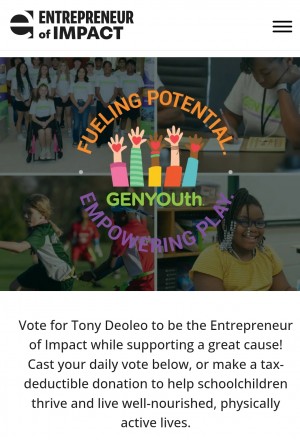 Philanthropist Entrepreneur Tony Deoleo is on a mission to raise $1 million for a life-changing charity event!