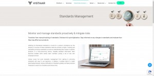 Vistaar Standards Management Website Screenshot