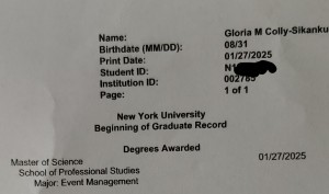 Degree Awarded