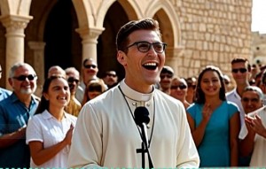 Fr Rob Galea, played by Matteo Bocelli