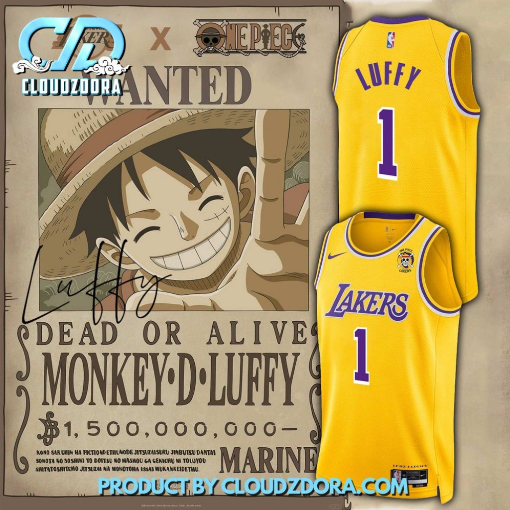 LOS ANGELES LAKERS × ONE PIECE ポスター Los Angeles Lakers X One Piece Poster - Sealed! Shipping