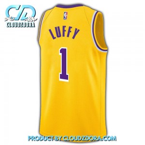 LA Lakers X One Piece Monkey D Luffy Basketball Jersey 3
