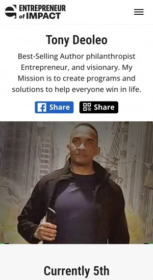 Cast Vote for Tony Deoleo to make Him win The California Entrepreneur of Impact Primaries 