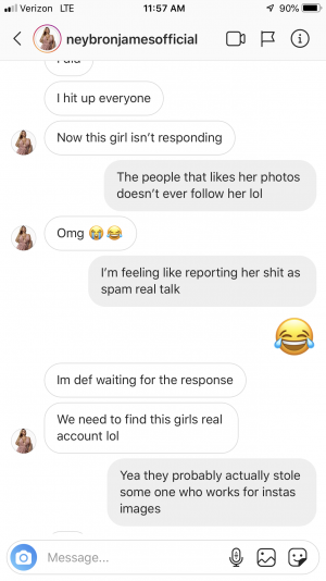 Messages between Mark and Ashley