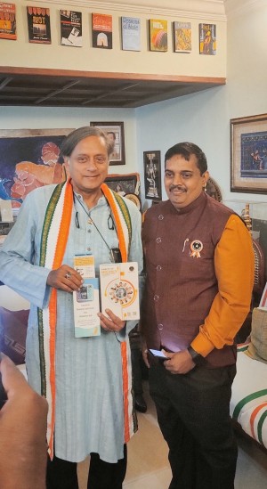 Dr. Shashi Tharoor, MP   and Mr. SujAI G PillAI, author of book 