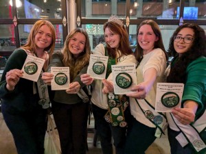 2025 Shamrock Princesses selling commemorative buttons