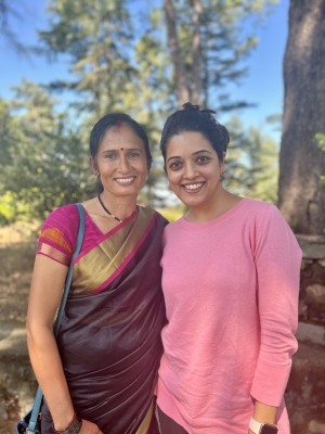The Pahadi Story Co-Founder Shweta Shah sharing bond with women farmers in Almora.