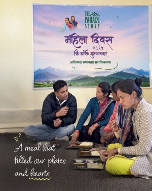 The Pahadi Story Founder Pravin Shah having lunch with community on Women