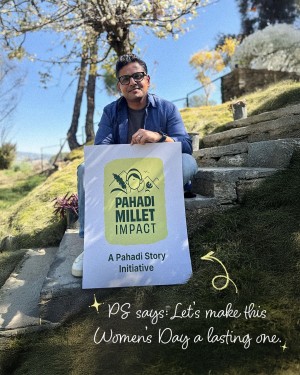 The Pahadi Story Founder Pravin Shah unveiling Pahadi Millet Impact from Almora on Women
