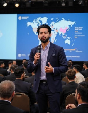 zr Saimon giving speech how travel is important in our life