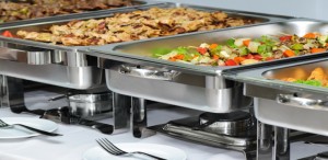 chafing dishes for warm buffet food