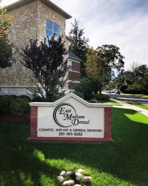 Exterior view and signboard East Madison Dental Tenafly NJ