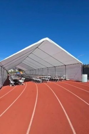 2025 student run marathon close up 120by30ft tent for eating