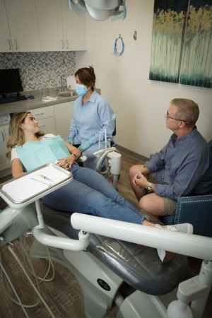 Keller dentist Gina Biedermann DDS explaining dental crown options