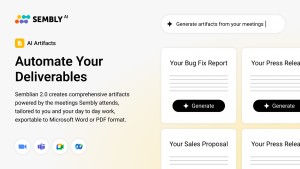 Artifacts document generation Semblian 2.0 by Sembly AI