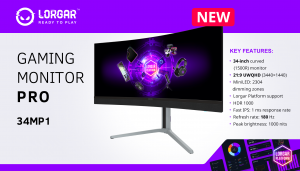 LORGAR™ Gaming Monitor Pro 34MP1