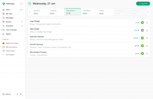 Teamcamp Time Tracking feature