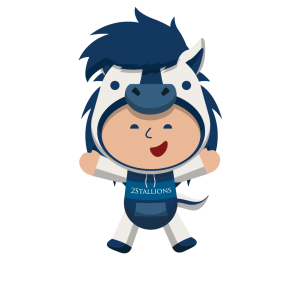 Gallio Mascot Happily Jumping 2Stallions Digital Marketing Agency