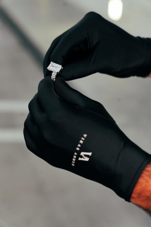 Deshaun Watson and Jilly Anais posing after their engagement