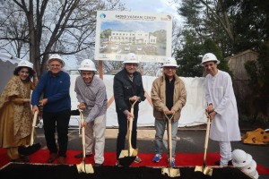 Children sing the world peace song at the Sadhu Vaswani Center for World Peace Ground Breaking