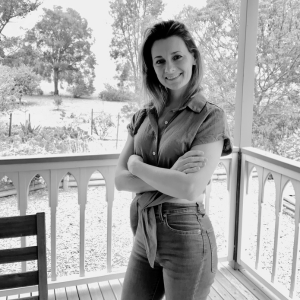 Bec, founder of Crafty Horse, at home in regional South Australia.