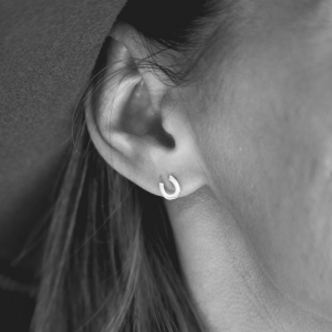 Sterling silver horseshoe studs - a classic minimalist design