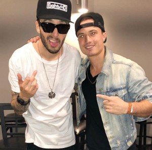 Leon Budrow catches a pic with Chris Webby after the show