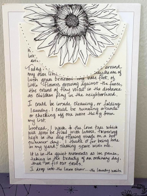 Original written art card