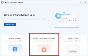 select to unlock screen time lock