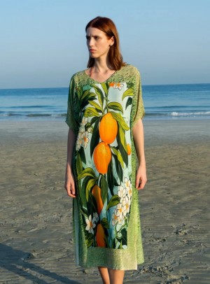 1 Orange Print Vintage Kaftan Dress 680x920