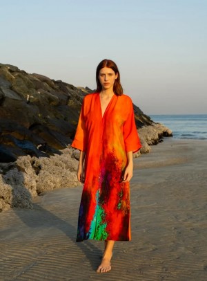 1 Tiger Print Abstract Multicolour Kimono 680x920