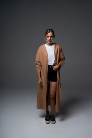 Sienna Neutral Plain Kimono 1 scaled