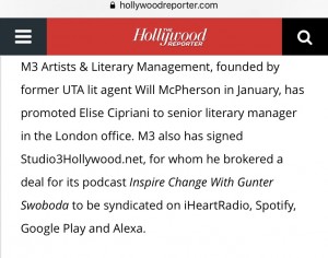 As reported in the trades via The Hollywood Reporter