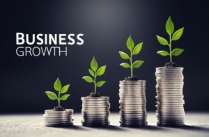 Business Growth Concept Growing Coins and Plants for Financial Success
